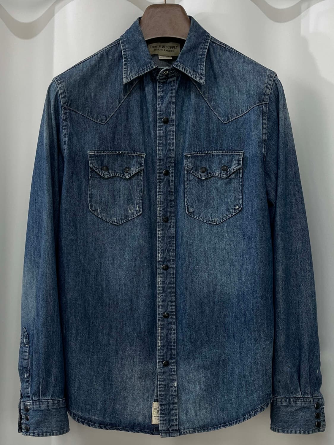 폴로 랄프로렌 콘초 사우스웨스턴 워시드 데님 웨스턴 셔츠 상품이미지1