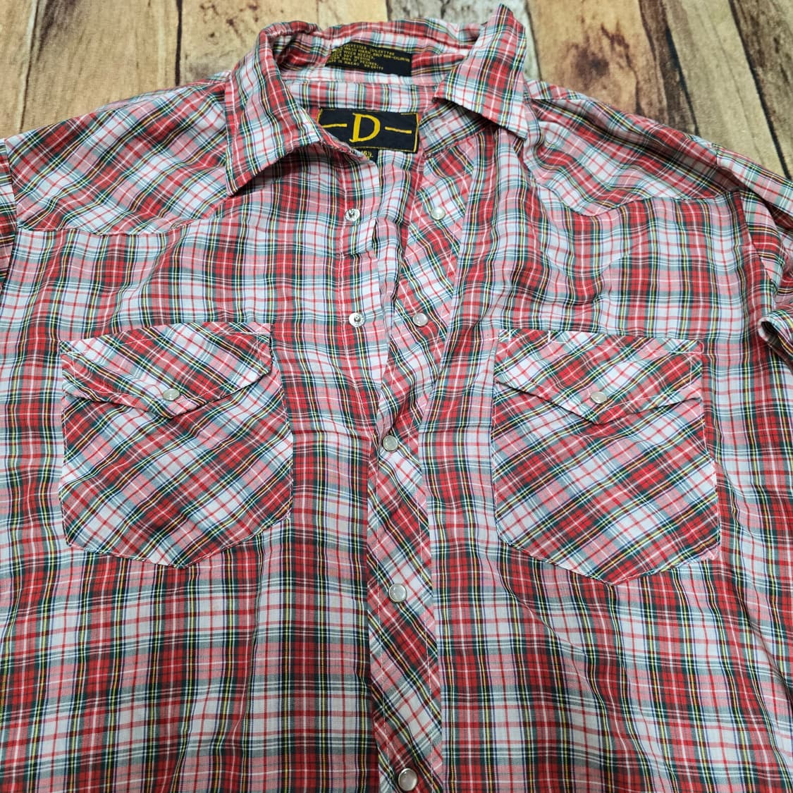 90s USA Vintage 체크 웨스턴셔츠 상품이미지2