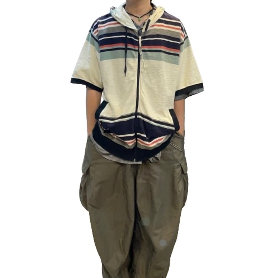 Culture Mix 컬처믹스 에스닉 반팔후드집업 상품이미지1