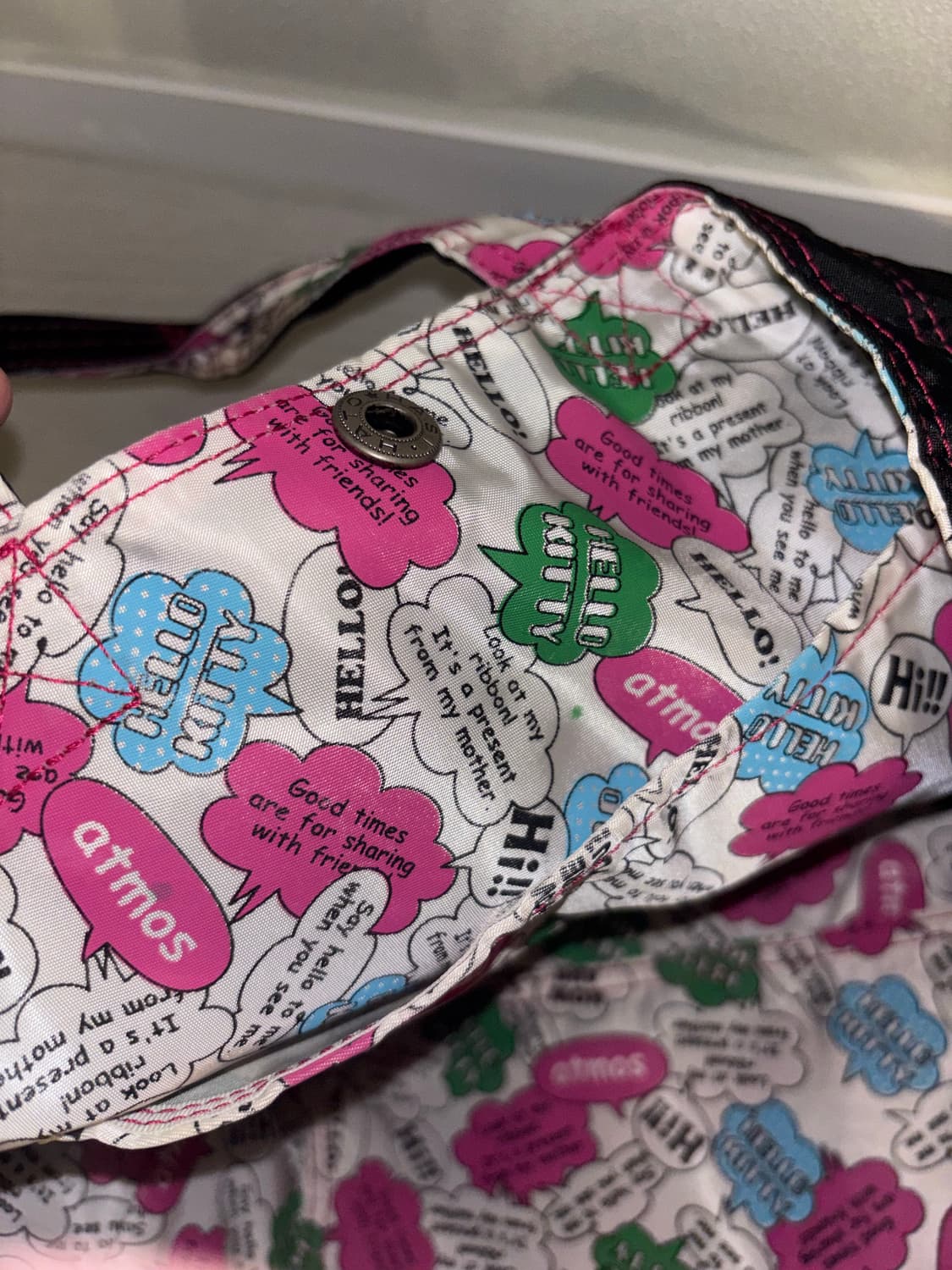 x Hellokitty - tote bag (BLK) 헬로키티 포터 상품이미지5