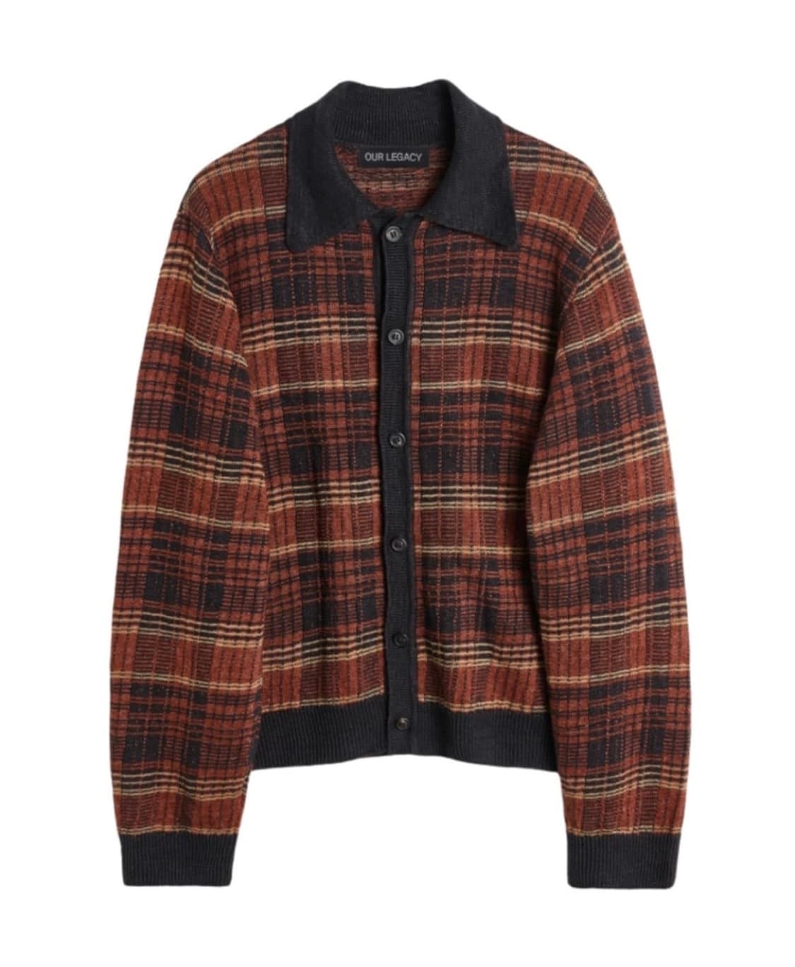 아워레가시 이브닝 폴로 러스트 체크 니트 48 상품이미지1