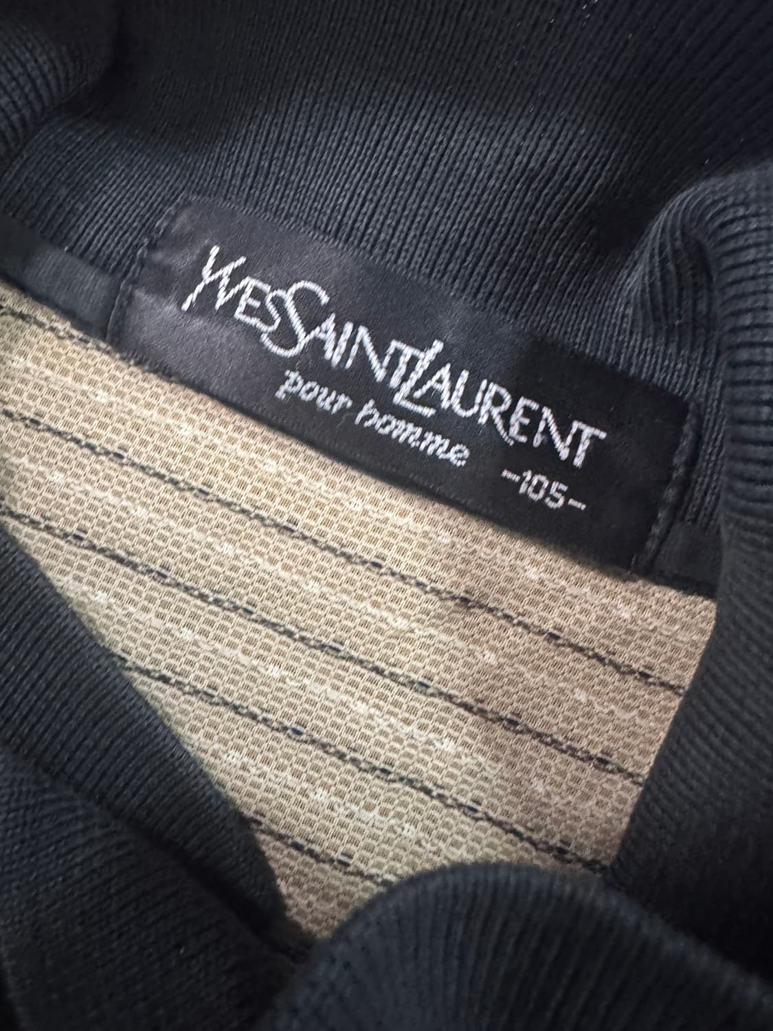 정품 입생로랑 뿌르옴므 코튼 긴팔 카라 티셔츠 XL 상품이미지3