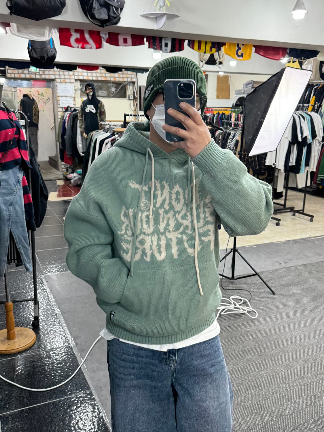 아조바이조 민트 후드니트 상품이미지10