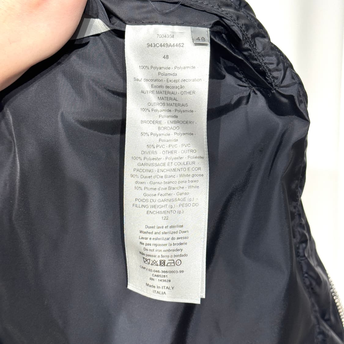 [정품] 24FW 디올 오블리크 테크니컬 자카드 패딩 48 블랙  상품이미지9