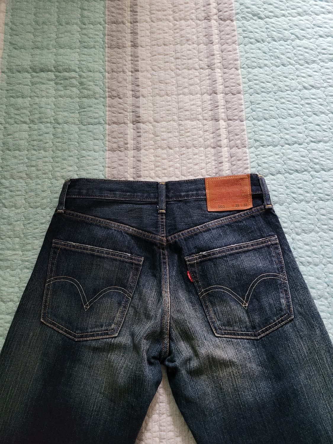 리바이스 503 루즈스트레이트 진청 셀비지데님 탭29 실28사이즈 상품이미지7
