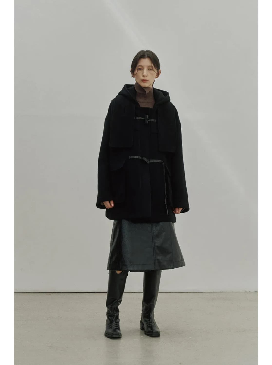 Noirer for woman 캐시미어 머플러 더블 코트 상품이미지1