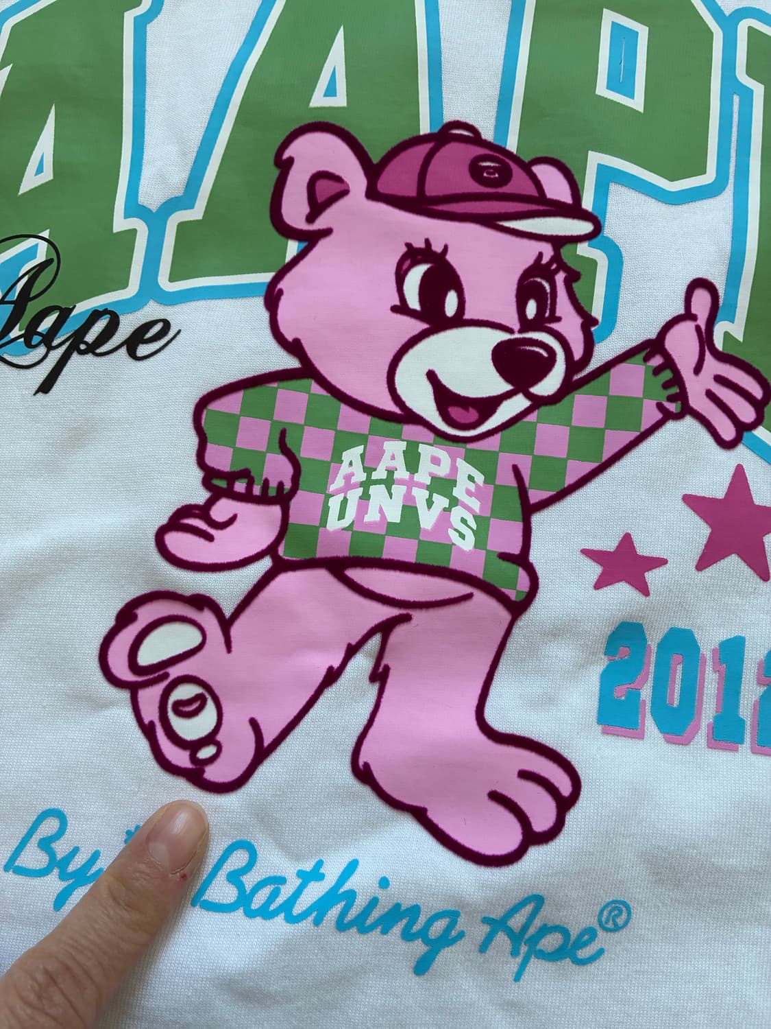 AAPE by Bape 하키저지 롱슬리브 XXS (실제 스몰-미디엄) 상품이미지5