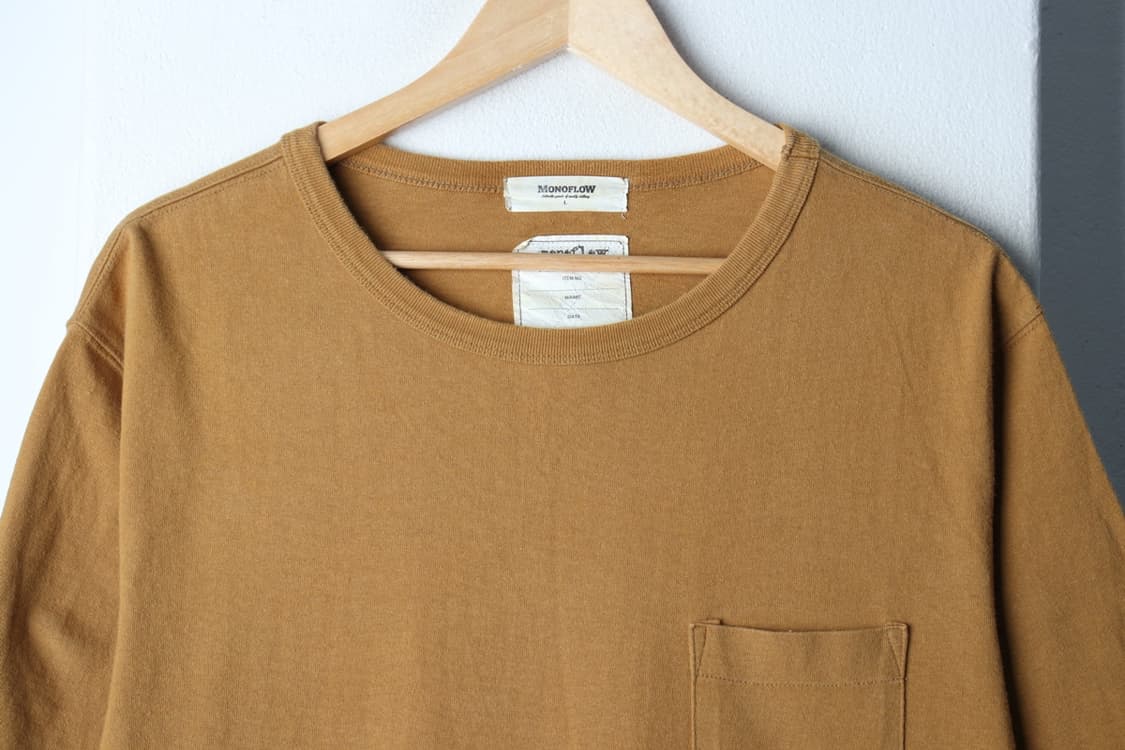 (L-XL) 모노플로우 반팔 티셔츠 포켓 브라운 아메카지-H32150 상품이미지3