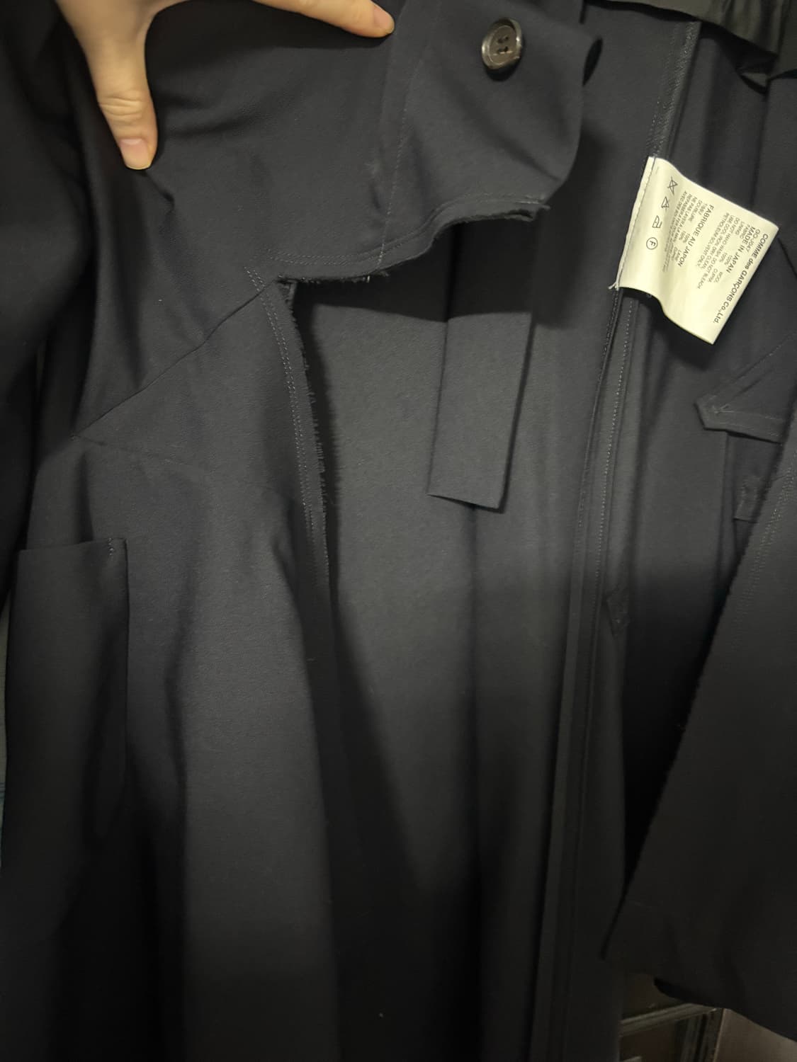 꼼데가르송 언발 케이프 자켓 상품이미지5