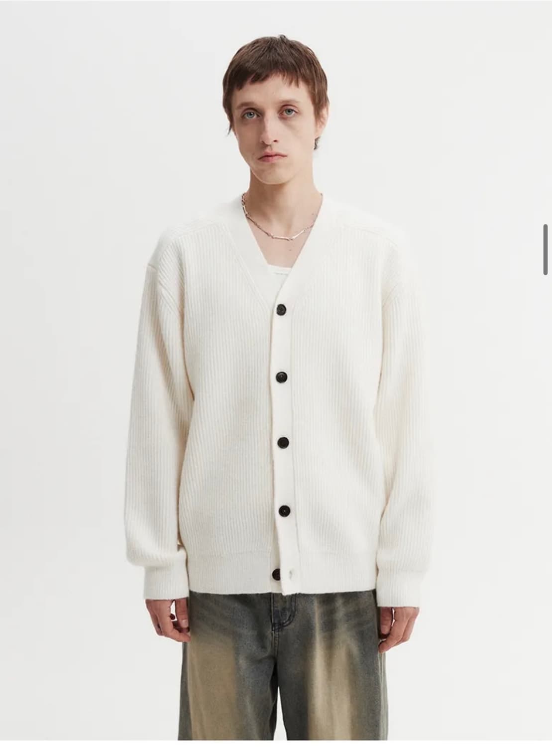 (2) 파브레가 포니 울 Y 가디건 [IVORY] 판매 상품이미지4