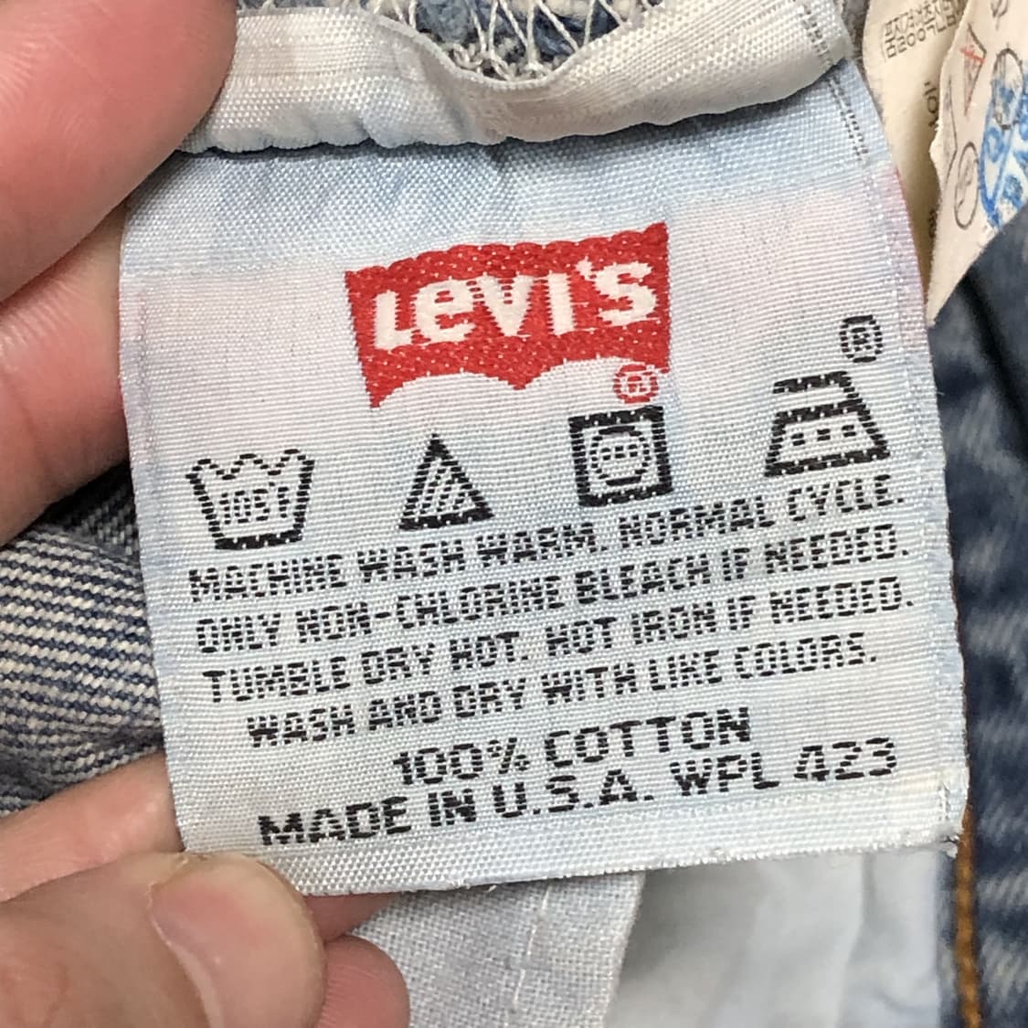 (28) 90's 리바이스 501 미국제 스트레이트핏 워시드 연청 데님 상품이미지4