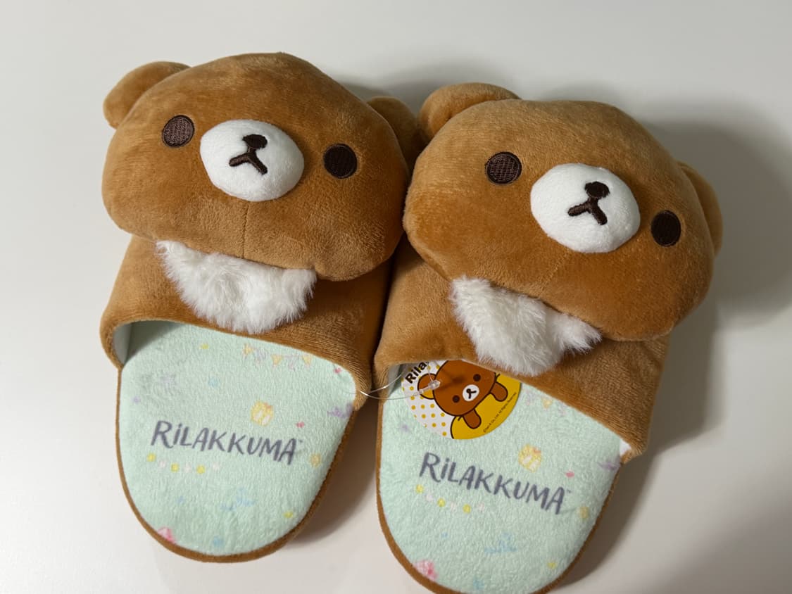 리락쿠마 챠이로이코구마 코구마 룸슈즈 슬리퍼 상품이미지1