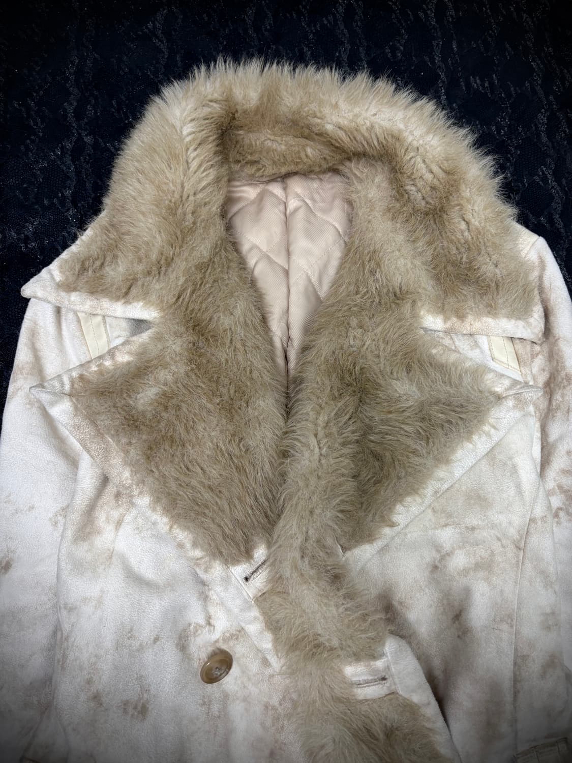 00’s V-Kei Archive Beige Fur Trimming Ja 상품이미지6