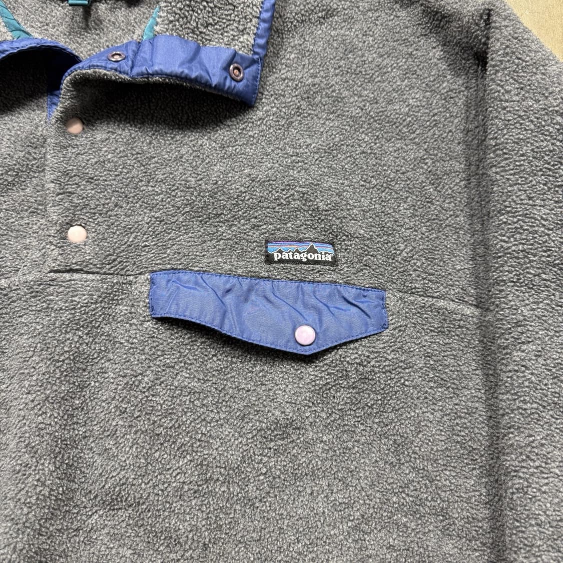 99FW 파타고니아 신칠라 스냅-T 그레이/코발트블루 자메이카 상품이미지3