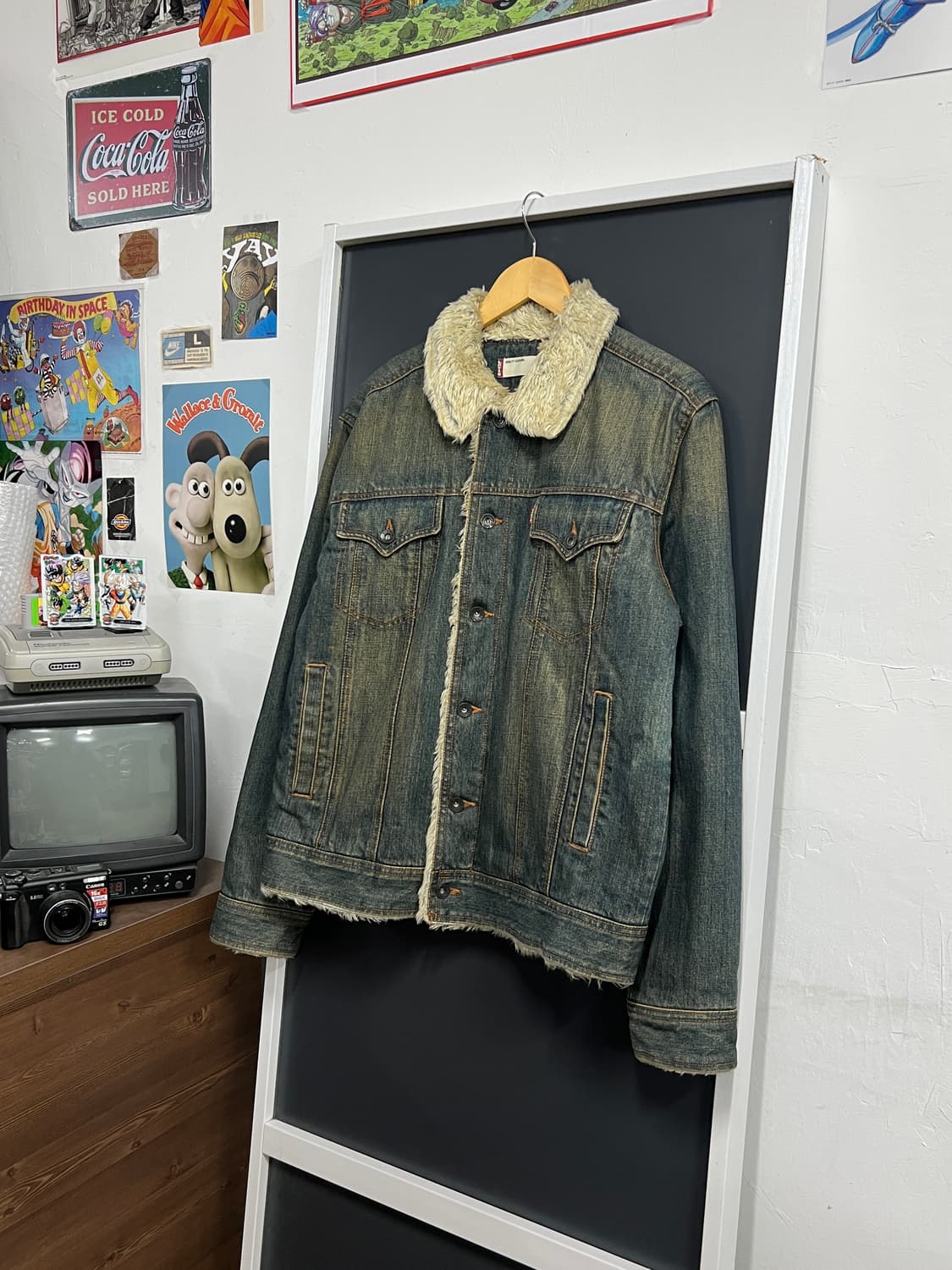 Levis 리바이스 쉐르파 워싱 데님 트러커 자켓 상품이미지1