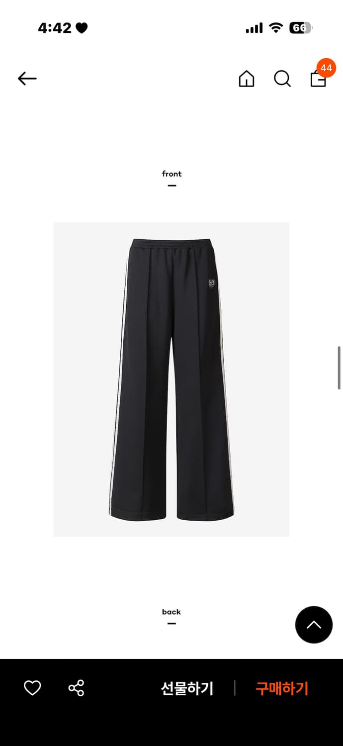 듀엘 듀엘링 레이스트랙팬츠 블랙M66새상품 상품이미지2