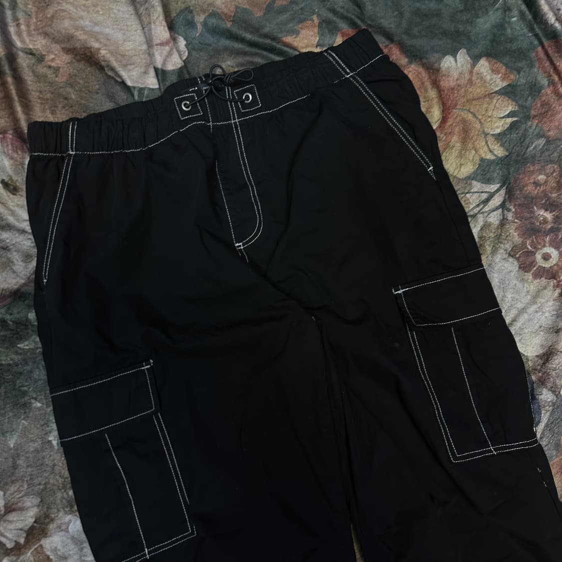 자라 빈티지 화이트스티치 블랙카고팬츠 XL 상품이미지2