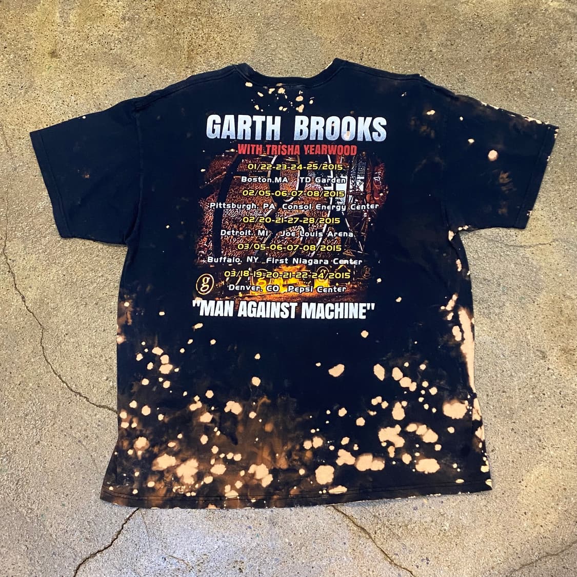 미국 빈티지 가스 브룩스 GARTH BROOKS 타이다이 반팔티 락티셔츠 상품이미지5