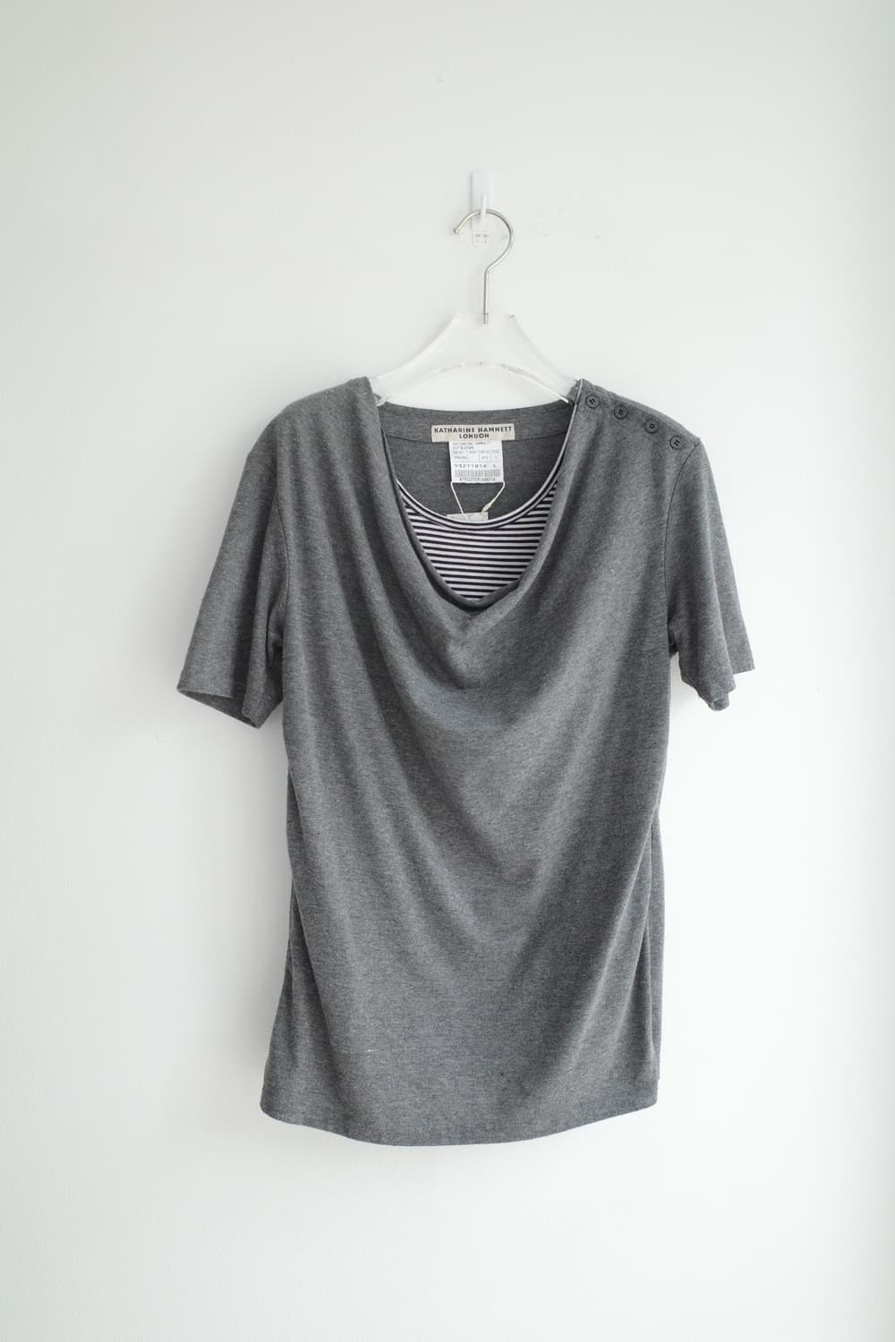Cut & sewn drape t-shirt 상품이미지5