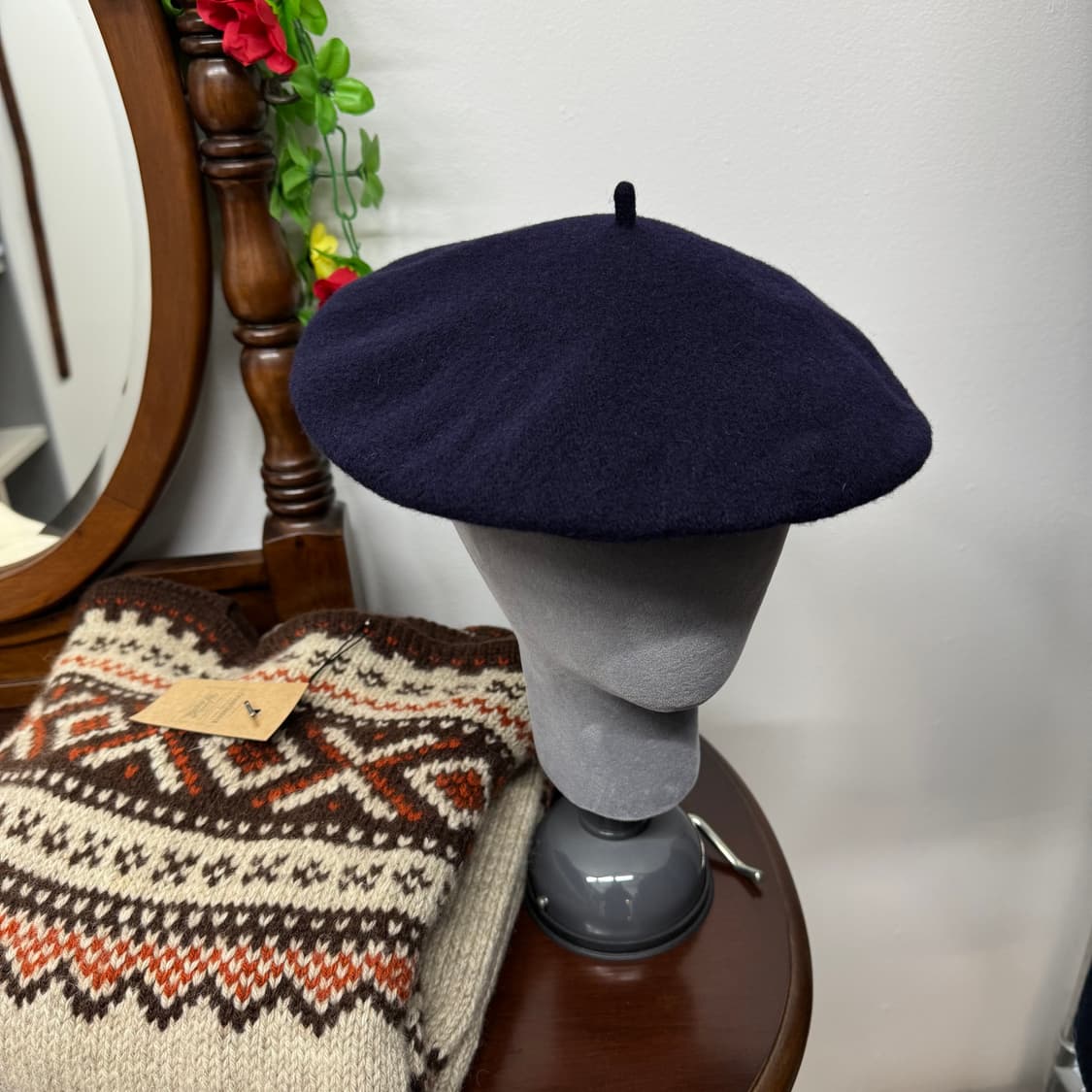 80s 체코 메이드 울 베레모   상품이미지2