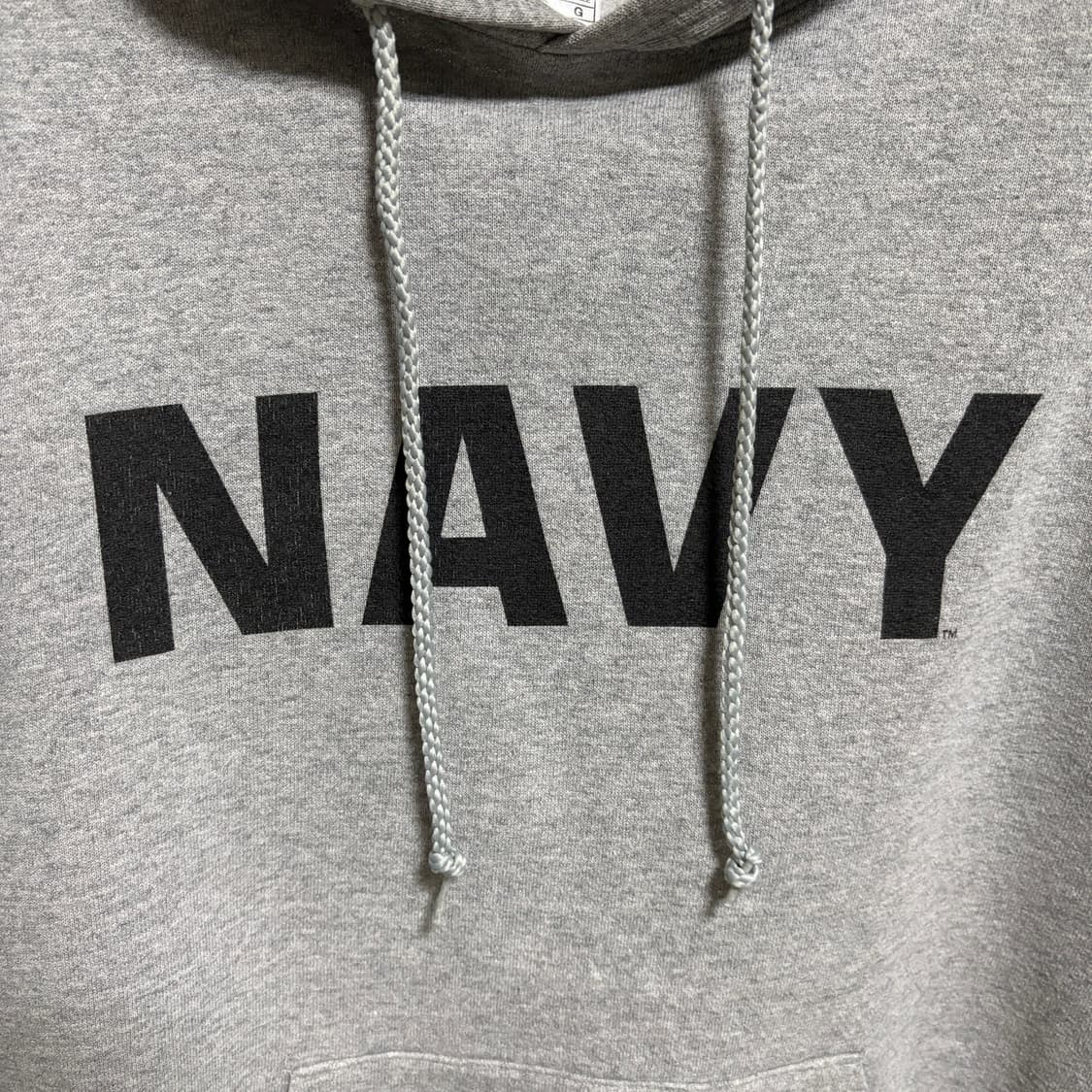 SOFFE 90s US NAVY 프린트 후드티 / 그레이, L 상품이미지5