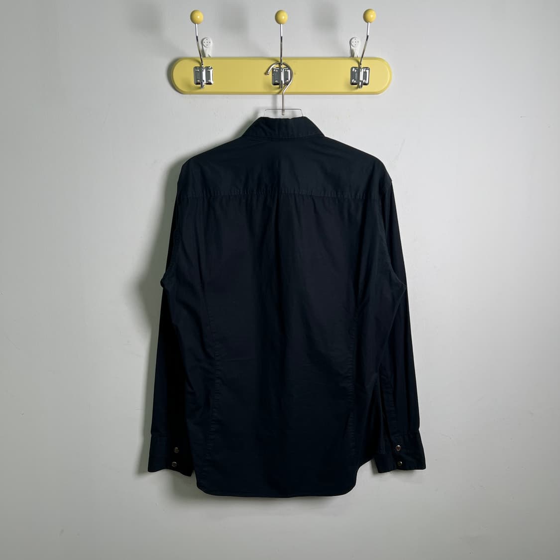 KENZO 겐조 블랙 플리츠 디테일 블랙 셔츠 L 상품이미지2