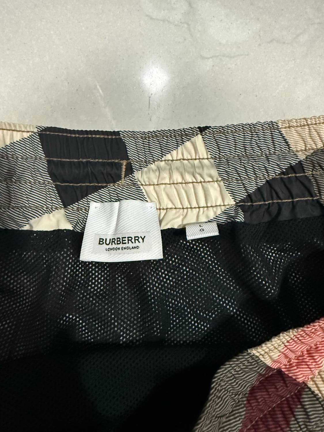 [당일출고,L사이즈] 버버리 체크 스윔팬츠 반바지  상품이미지2
