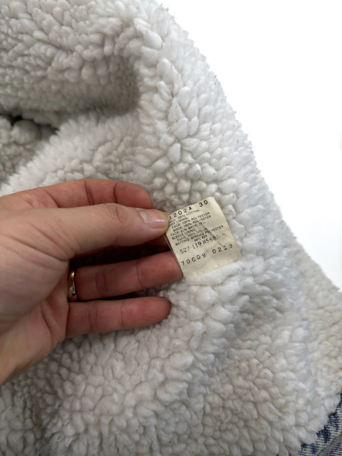 80‘s 리바이스 애시드워시 쉐르파 데님자켓 made in usa 상품이미지6