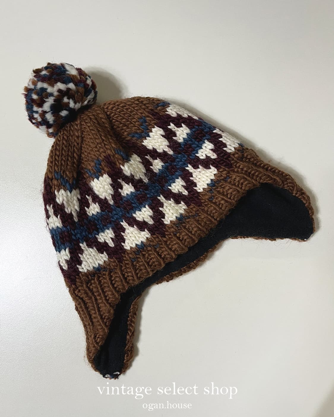 vintage knit ear muff beanie 상품이미지1