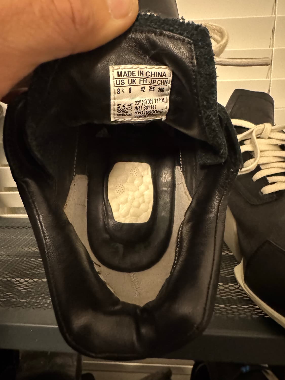 릭오웬스x아디다스 레벨러너 (260mm) 상품이미지4