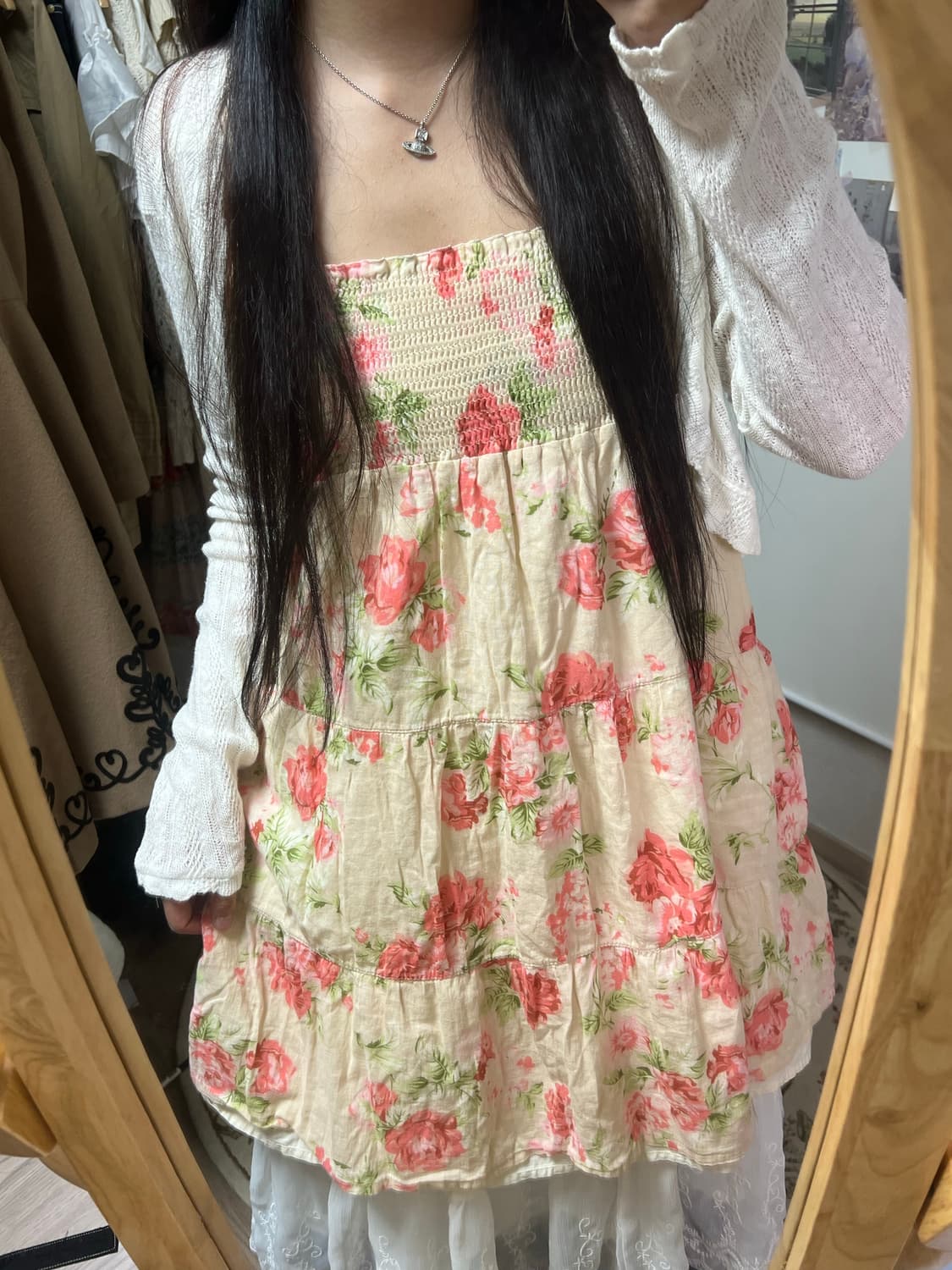모리걸 하구미 플라워 끈원피스 상품이미지1