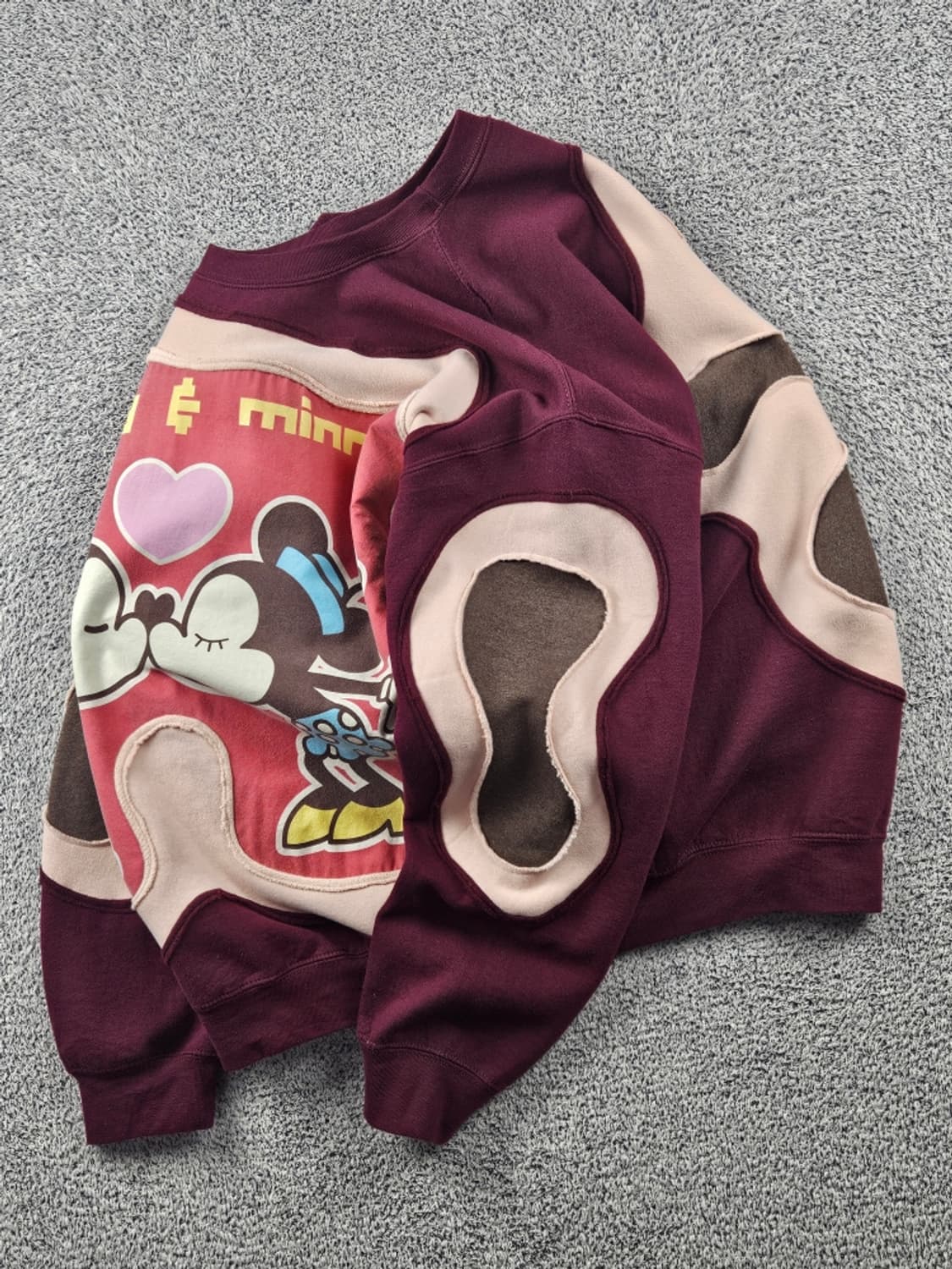 길단X디즈니 미키 아플리케 커스텀 맨투맨 스웻 셔츠 (XL)/ 10815 상품이미지3