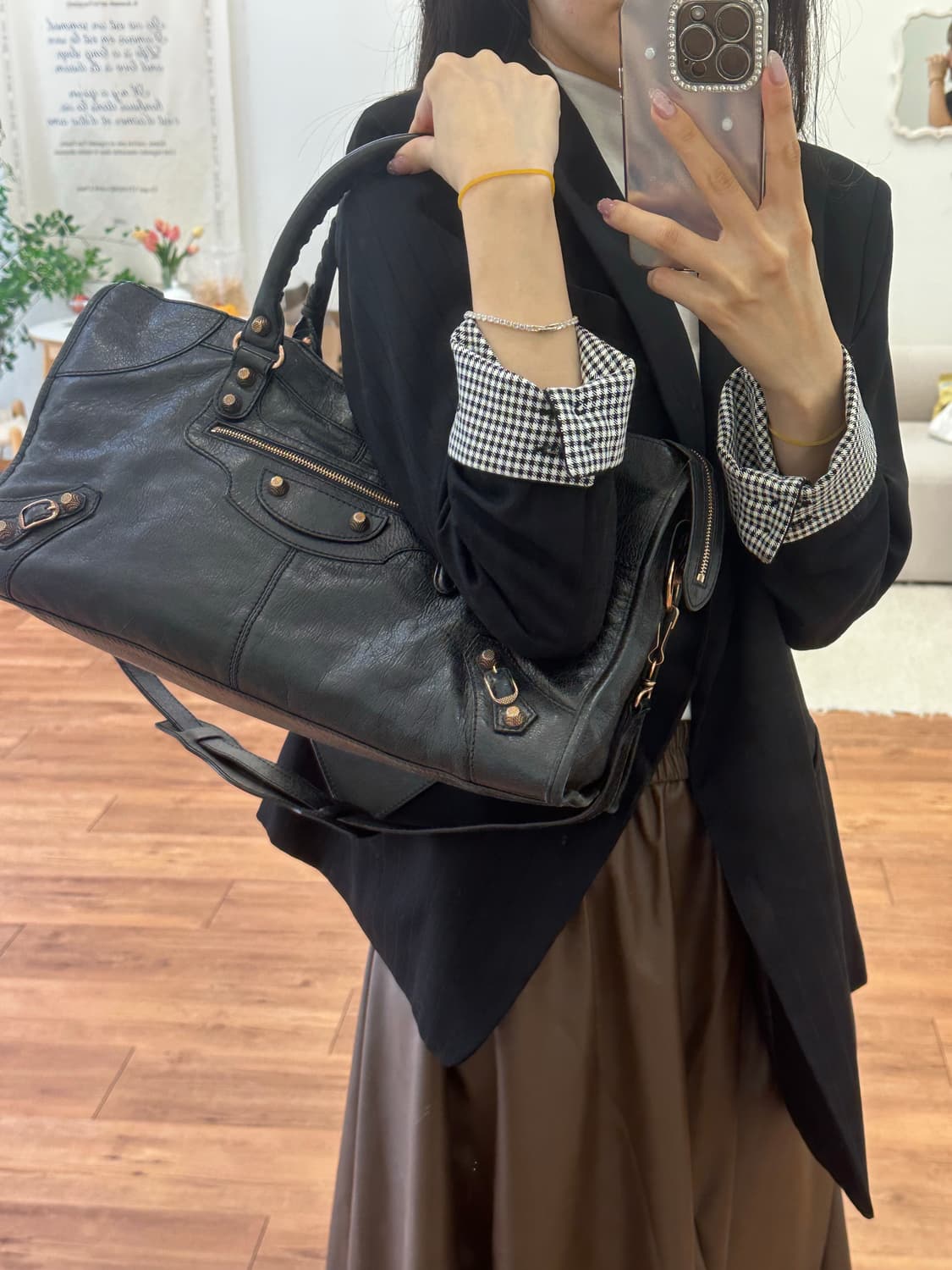 [A+ 정품] 발렌시아가 시티 모터백 파트타임 블랙 상품이미지6