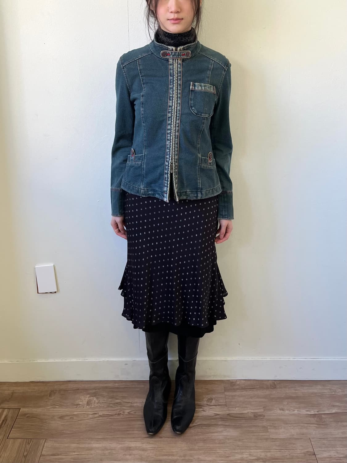 fou foret 스티치 데님 자켓 상품이미지7