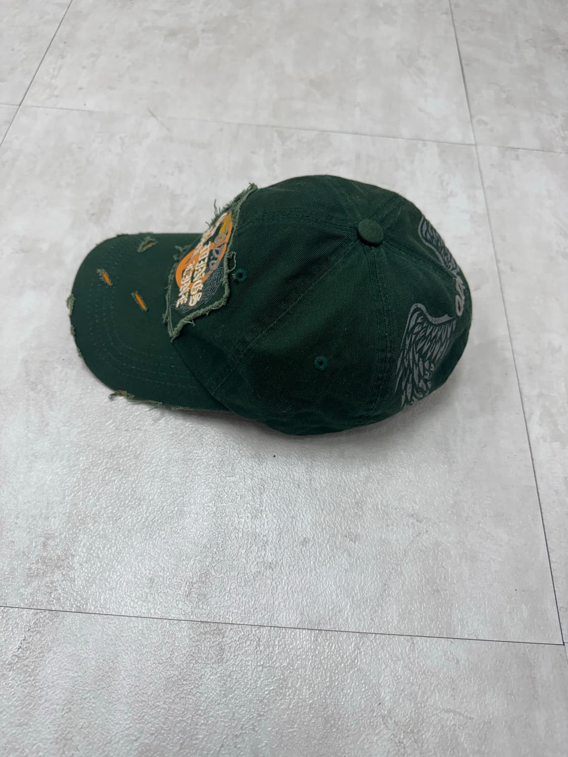 •Vintage Y2K 데미지 볼캡 그린 상품이미지3