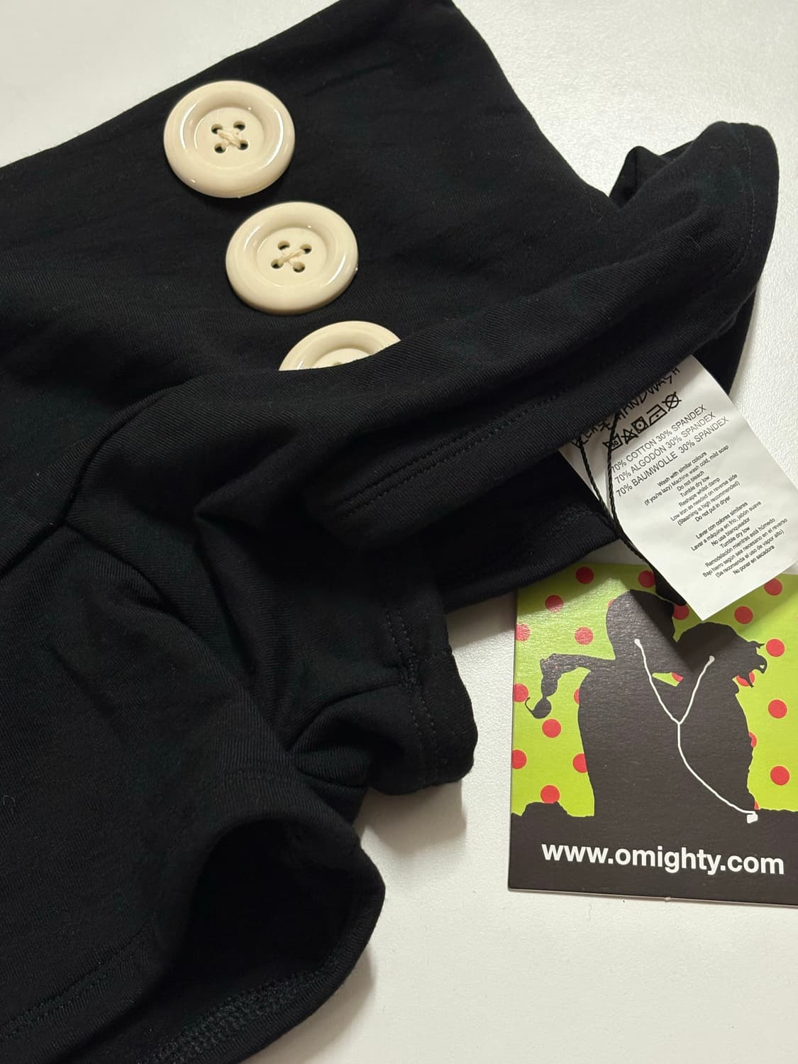 Omighty AHOY MICRO SHORT IN BLACK 블랙 쇼츠 상품이미지3