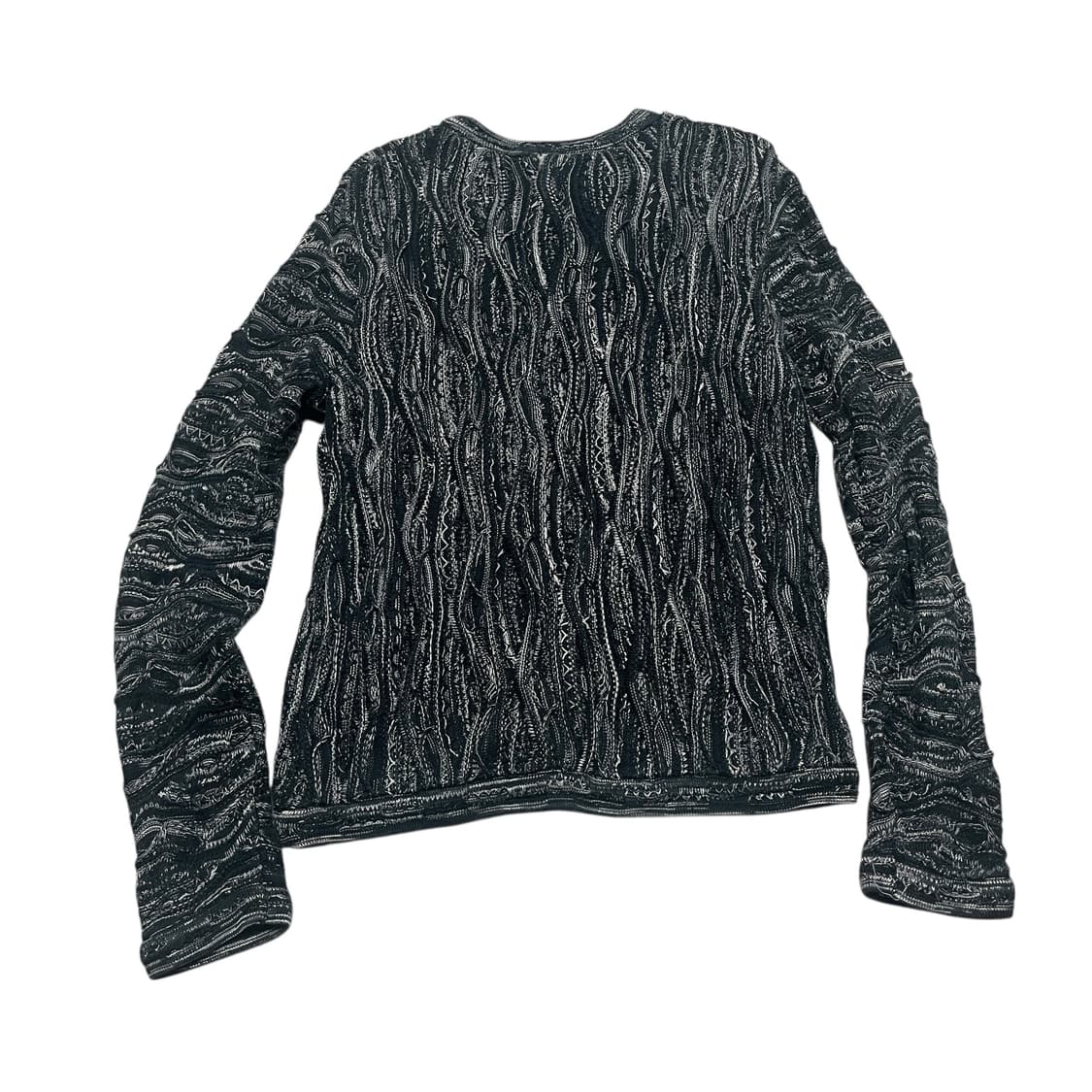 쿠지 빈티지 검흰 케이블 니트 상품이미지2