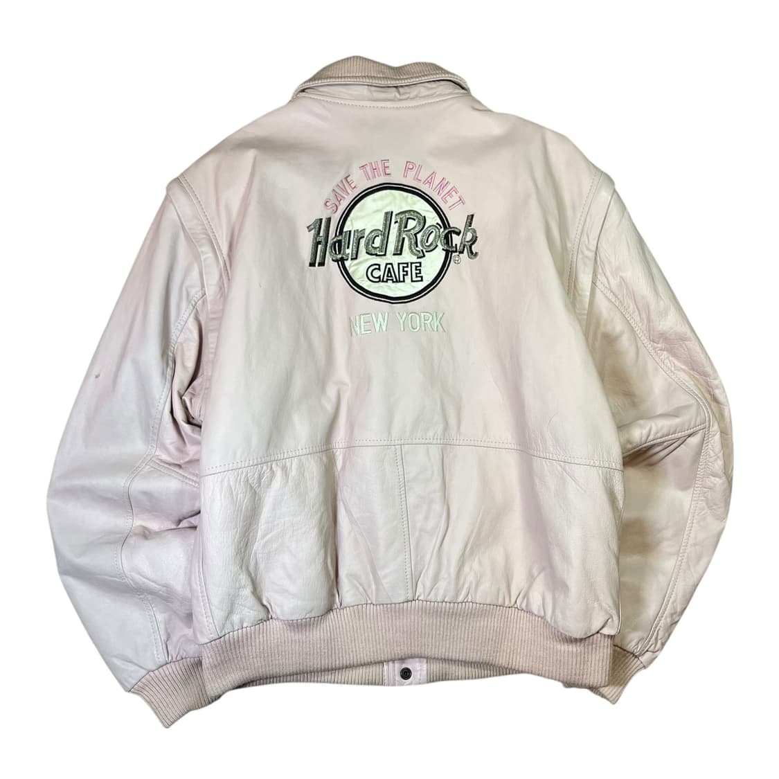 하드락 빅로고 가죽 봄버 자켓 상품이미지1