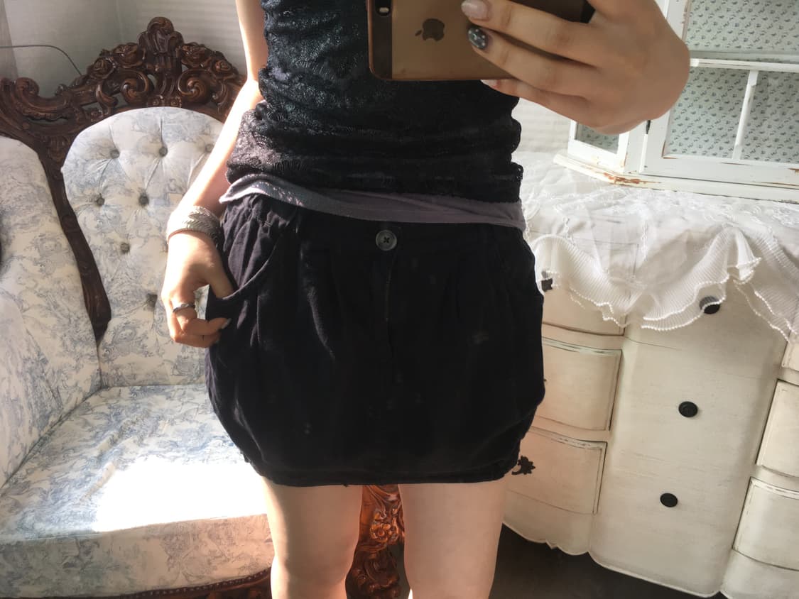 빈티지 네이비 벌룬 스커트 상품이미지4