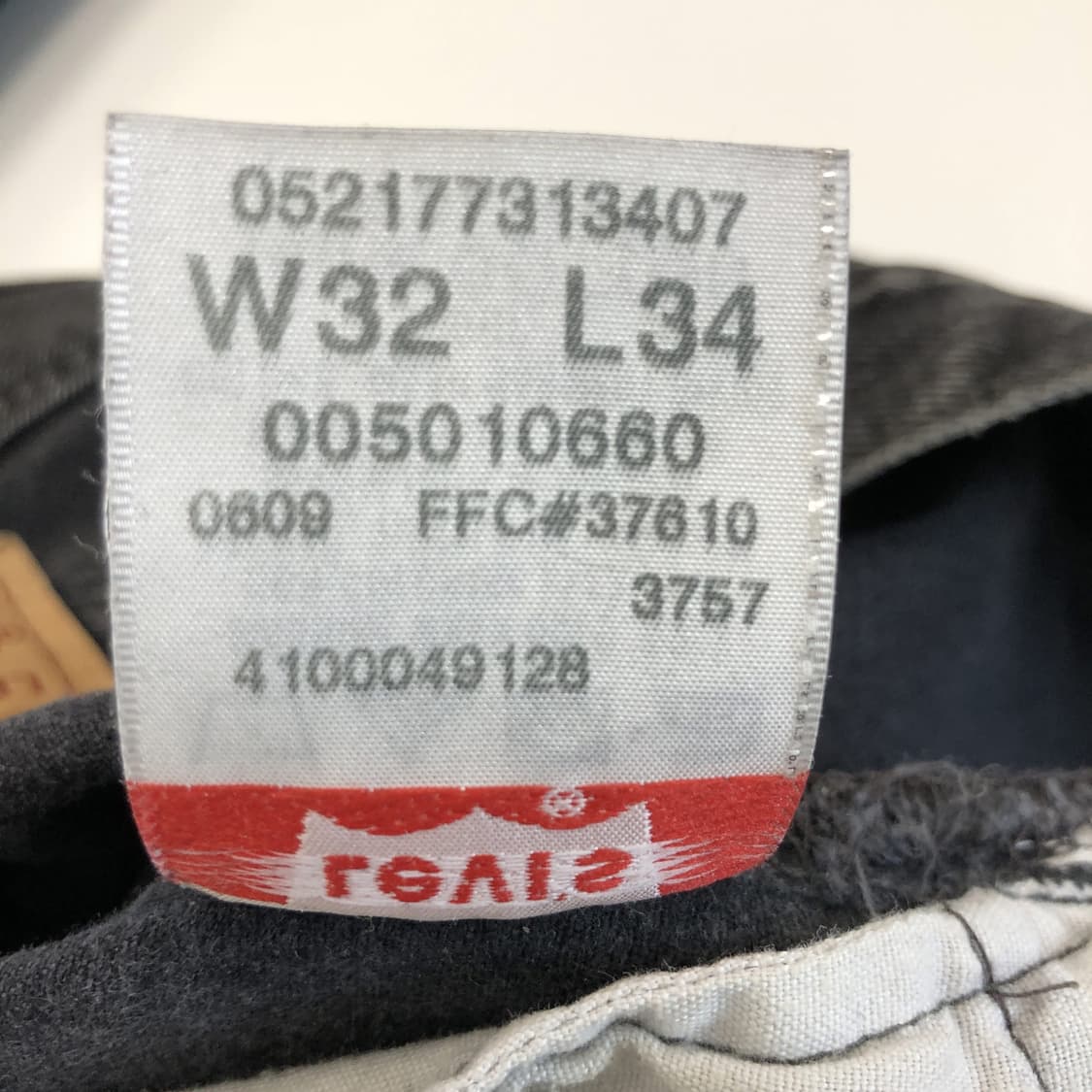 00s 리바이스 501 스트레이트 레그 흑청데님진 31-32  상품이미지7