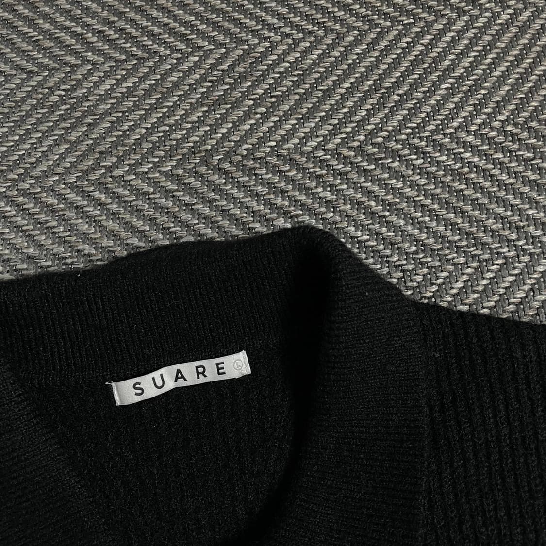 수아레 미니멀 파인울 투웨이 니트 카라 집업 자켓 y 4896 상품이미지5