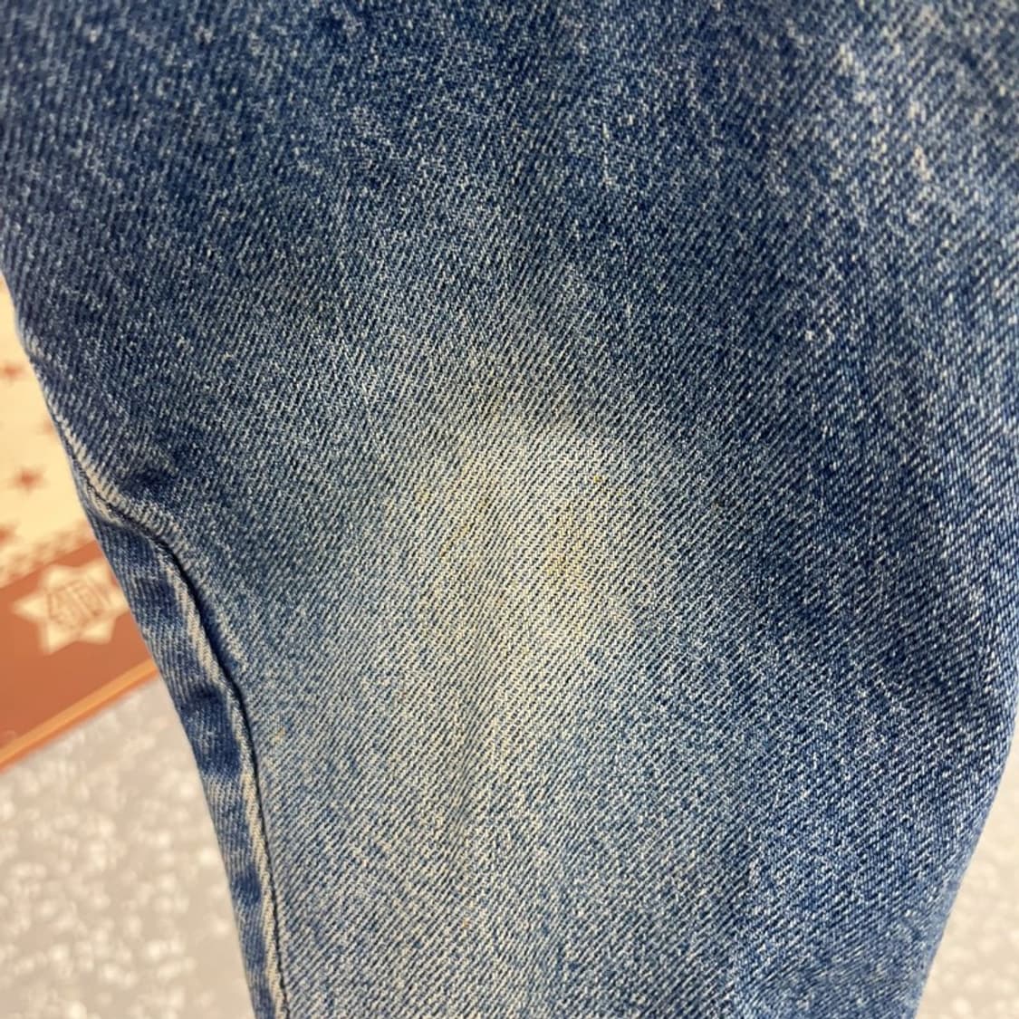 러슬러 올드스쿨 빈티지 90's 데미지 워싱 데님자켓 L C09306 상품이미지9