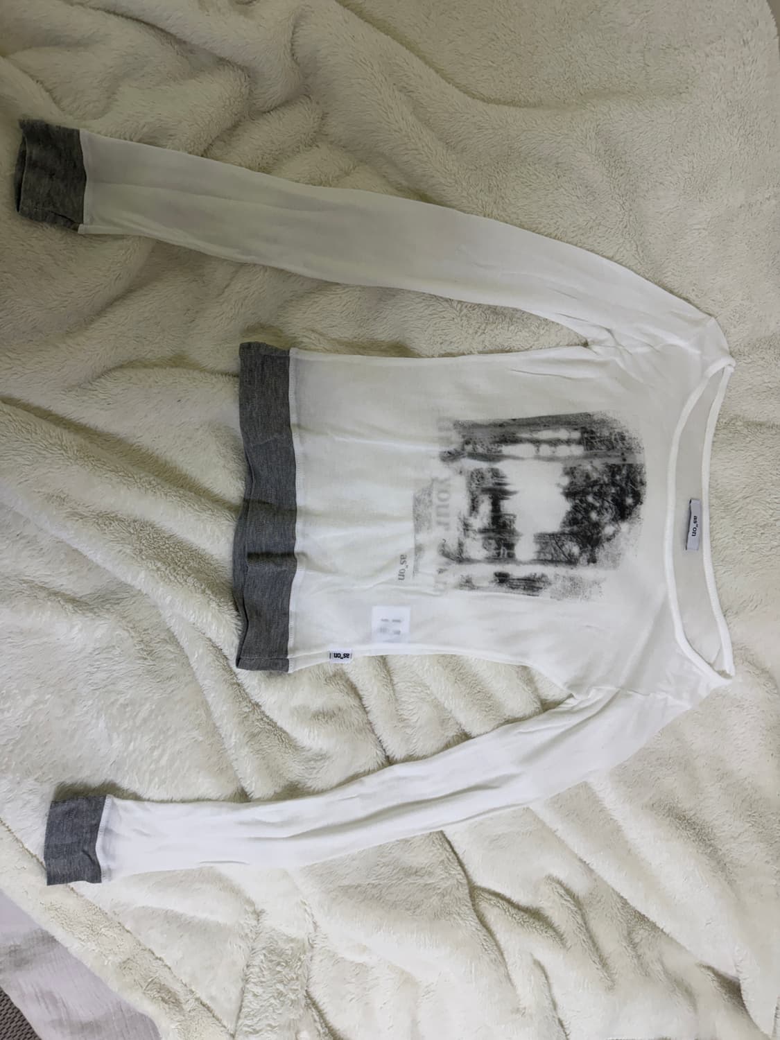 애즈온 포레스트 레이어드 티FOREST LAYERED T white 상품이미지2