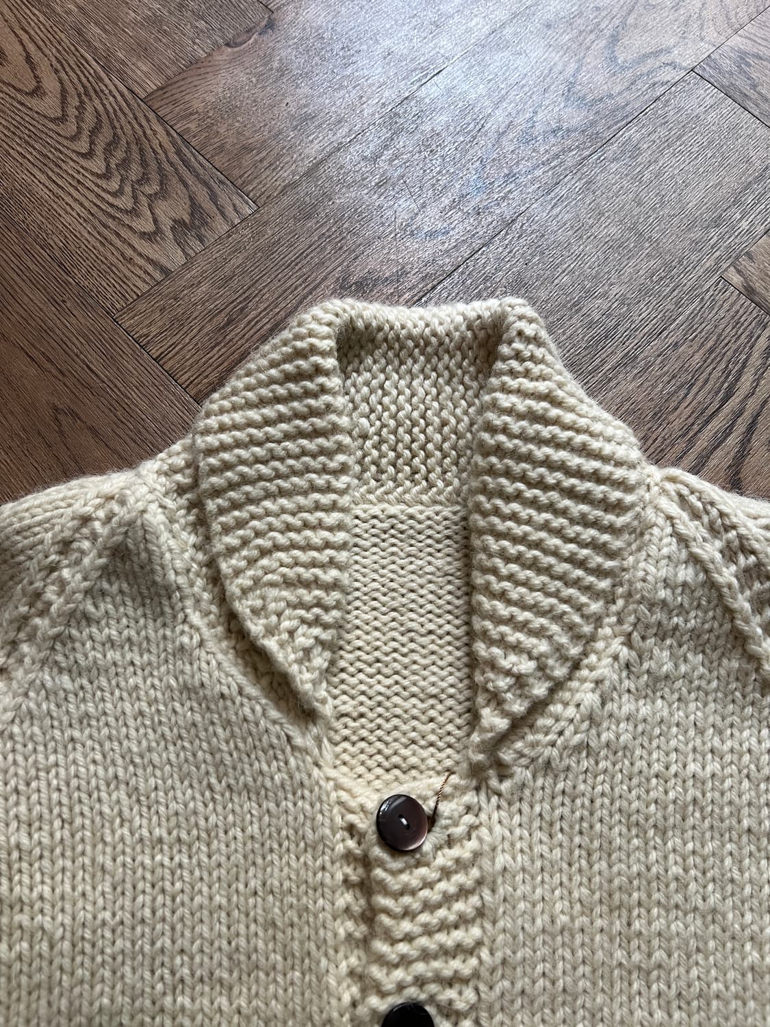 [L]7~80's USA 빈티지 레인디어 화이트 코위찬 상품이미지4