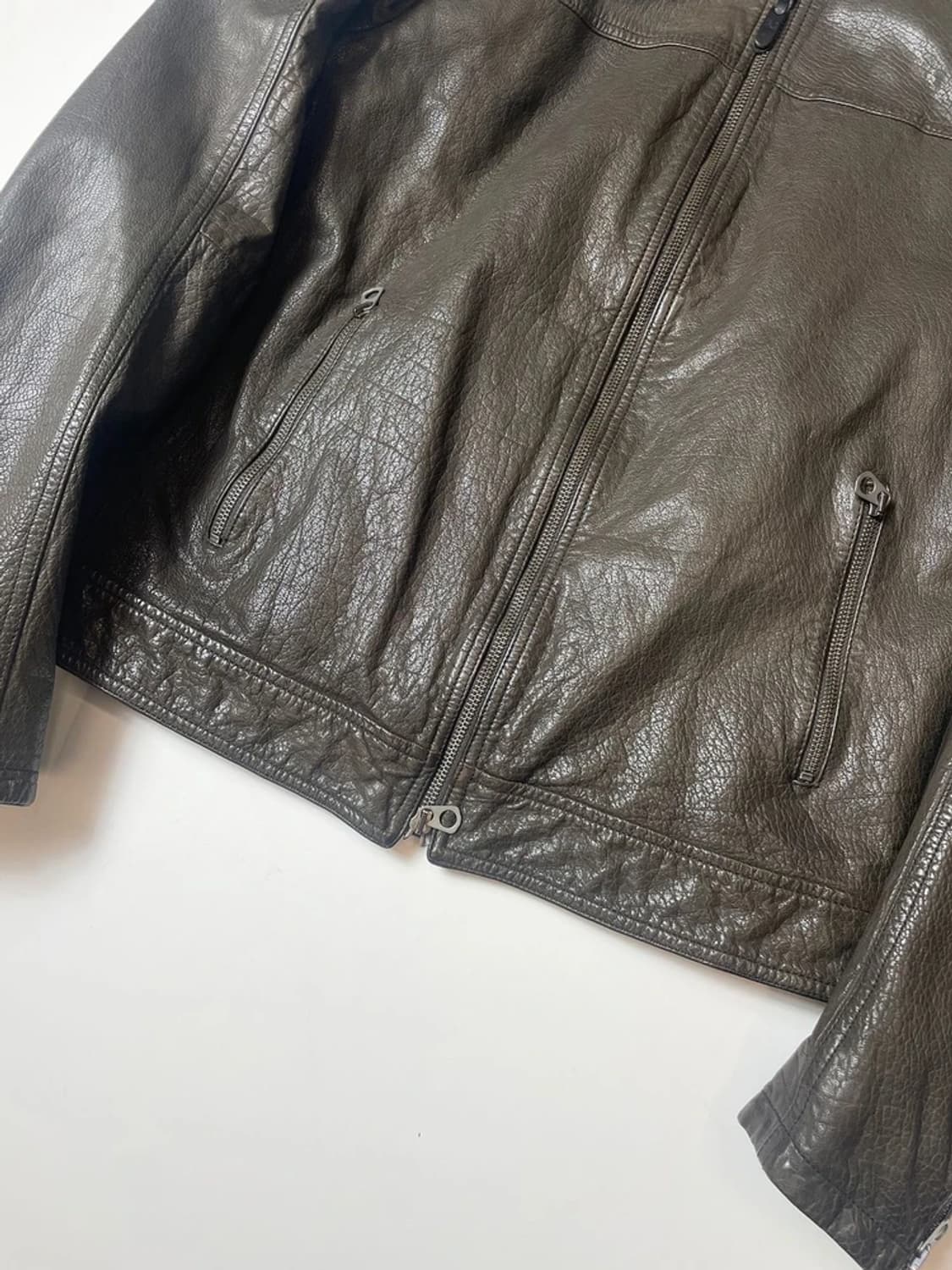 아르마니 진스 00's 차이나넥 가죽 자켓 PN9528 상품이미지4