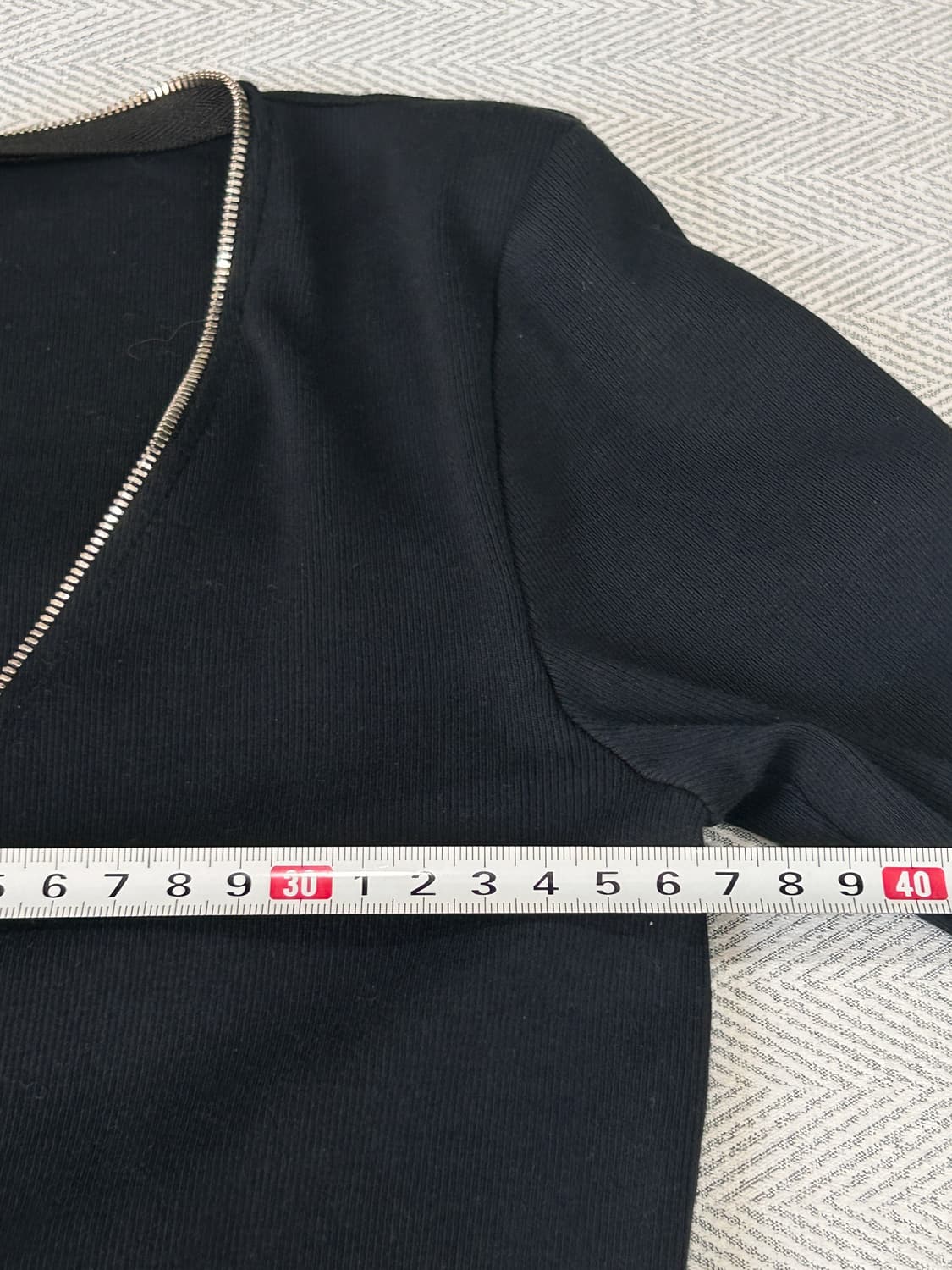 Sov. 롱 슬리브 가벼운 집업 가디건 블랙 Japan 상품이미지10