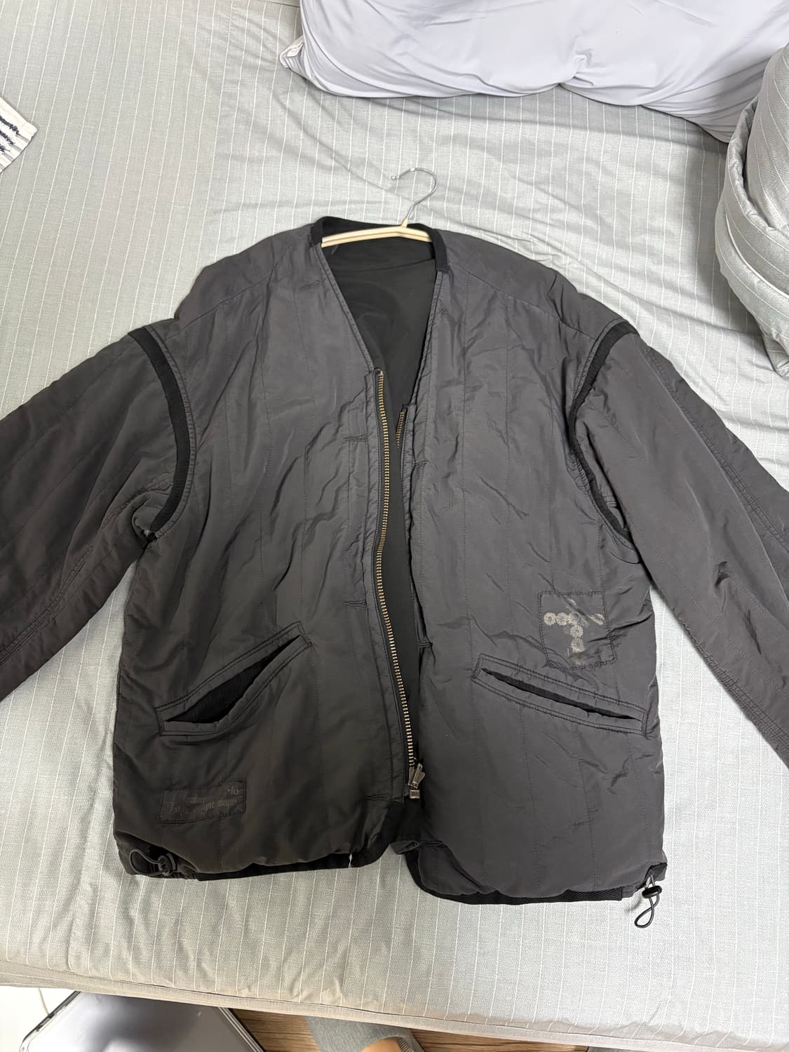 [2] 폴리테루 리버시블 라이너 자켓 블랙+차콜 상품이미지1