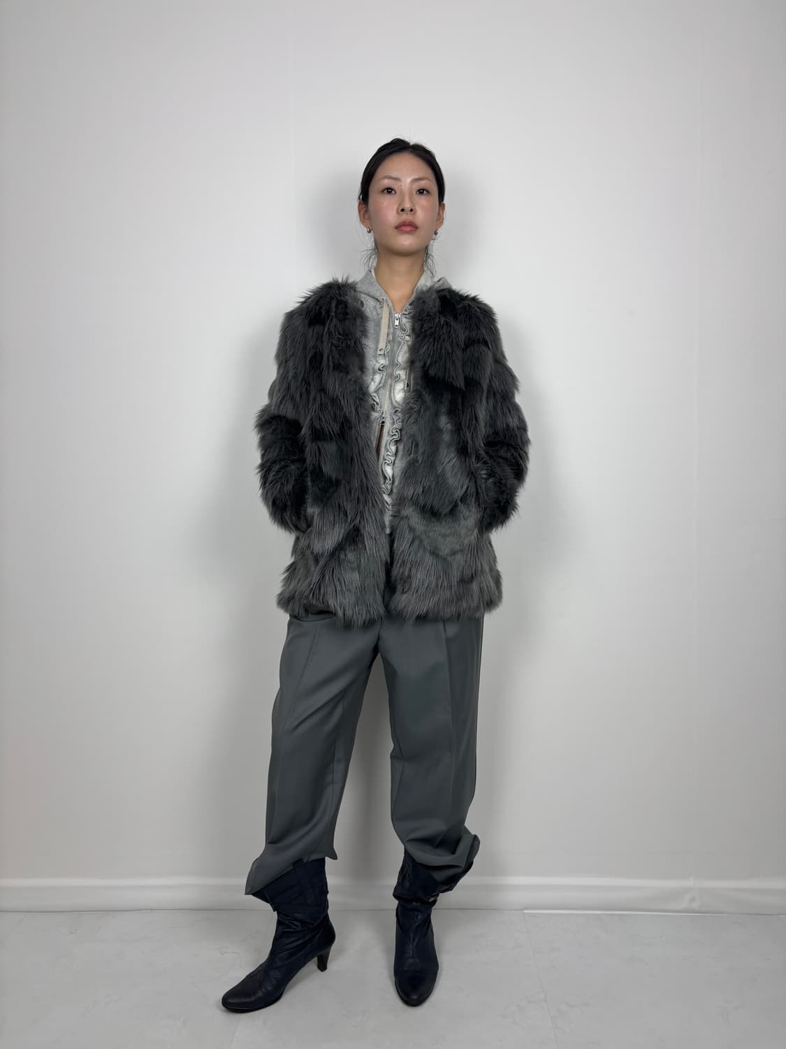 GRAY SOFT FUR JACKET 상품이미지6