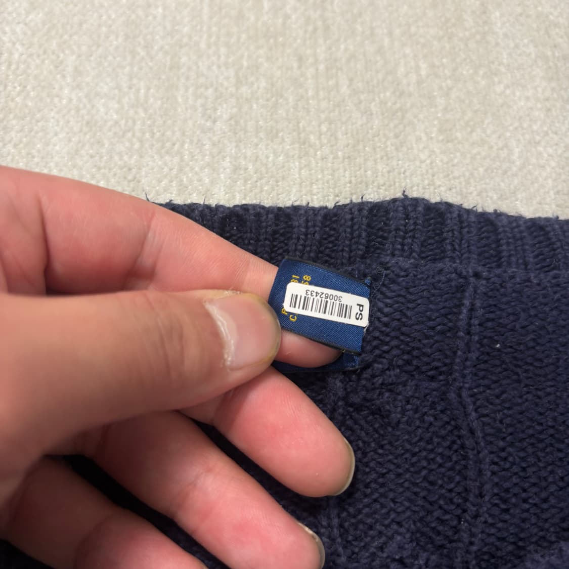 W 100 폴로랄프로렌 커스텀 꽈배기 크롭 니트 상품이미지4