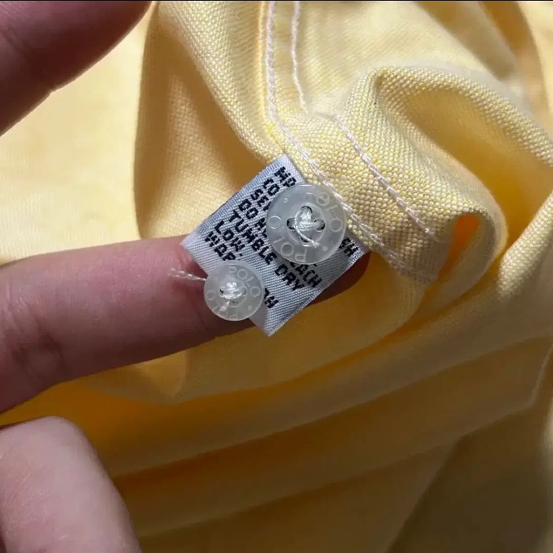 폴로 랄프로렌 옥스포드 옐로우 셔츠 실측 XL, 105 ~ 상품이미지3